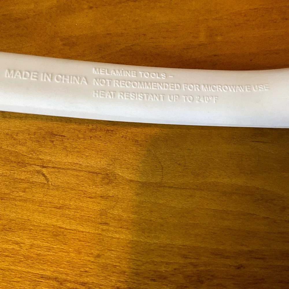 Vintage White Melamine Ladle Kitchen Utensil Heat Resistant‎ Up To 240F Heavy